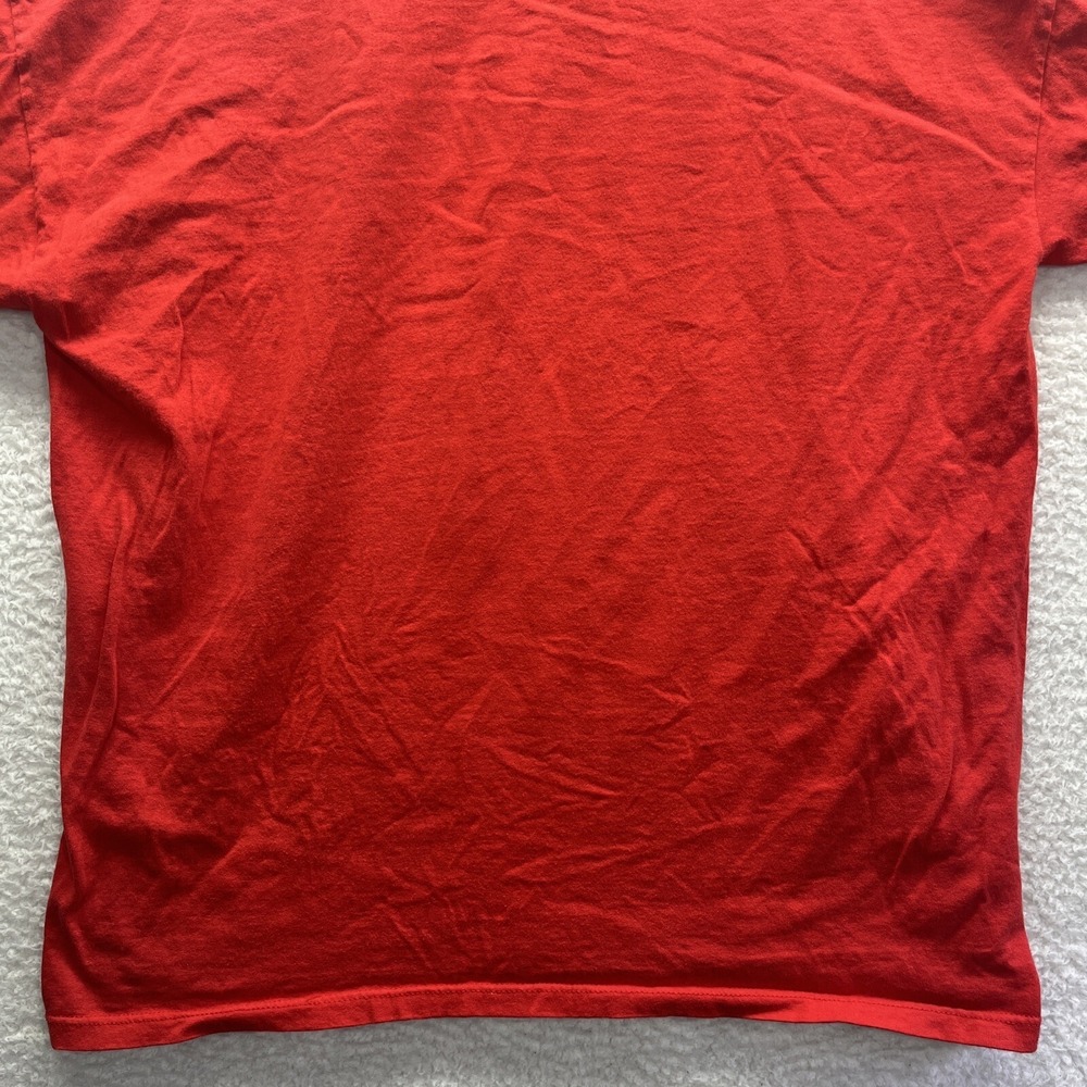 Reebok Shirt Mens XL Red Plain Tee Workout Gym Sports Activewear Chore Hot Fire - Picture 11 of 15